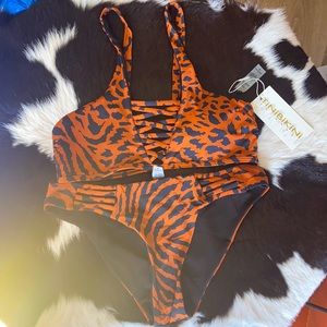 S Tinibikini Animal Prink Bikini NWT